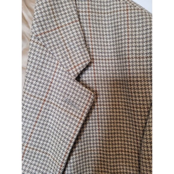 REPP Mens sz 50 Houndstooth Wool Sport Coat Blazer Preppy Classic Office Prof - Picture 4 of 7
